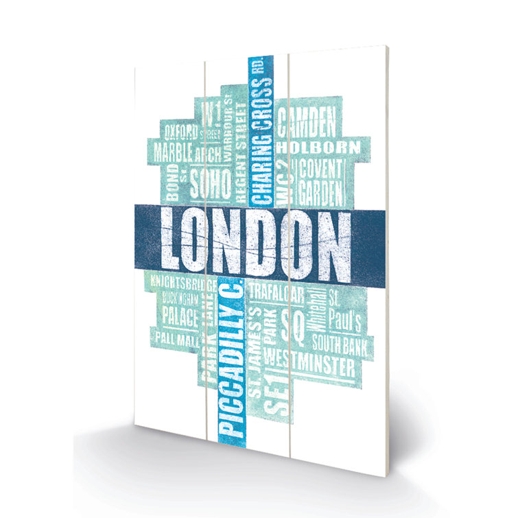 Art Group London Type by Barry Goodman Unframed Typography on Wood